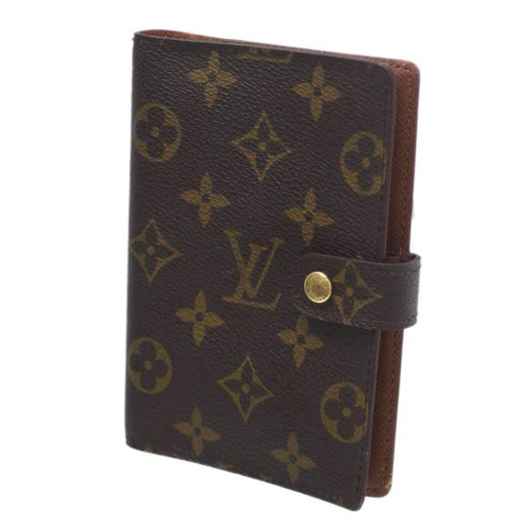 LOUIS VUITTON Other - Louis Vuitton Monogram Canvas Snap-Closure Card Holder in Brown and Gold